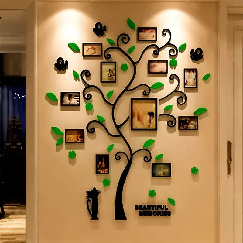 3D Acrylic Family Tree Decal Sticker