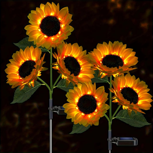 Sunflower Solar Lights 
Outdoor 1stem 3 head LED Sunflower