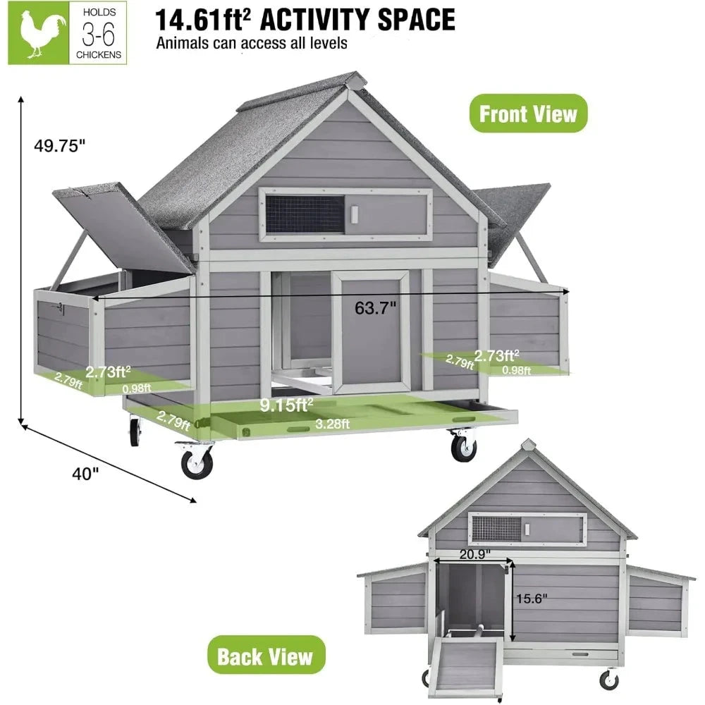 Moveable Luxury Chicken Coop