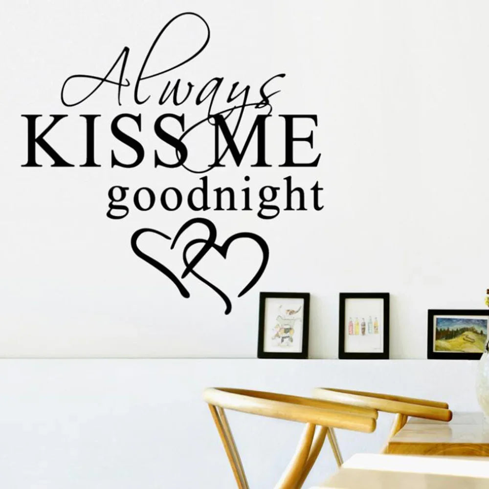 Always Kiss Me Goodnight Wall Sticker - Vinyl