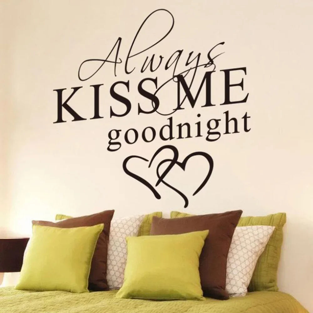 Always Kiss Me Goodnight Wall Sticker - Vinyl