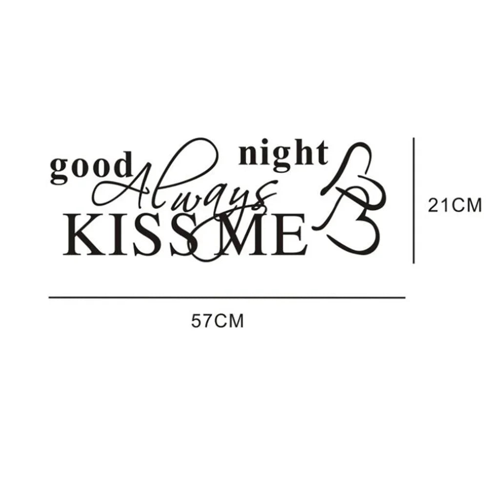 Always Kiss Me Goodnight Wall Sticker - Vinyl